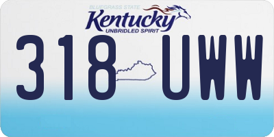 KY license plate 318UWW