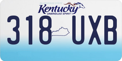 KY license plate 318UXB