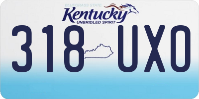 KY license plate 318UXO