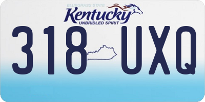 KY license plate 318UXQ