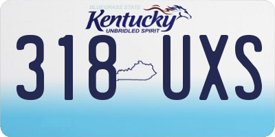 KY license plate 318UXS