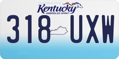 KY license plate 318UXW