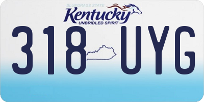 KY license plate 318UYG