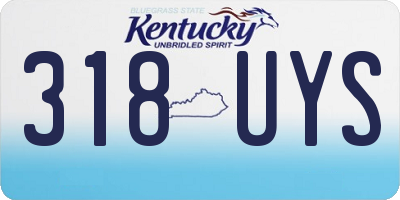 KY license plate 318UYS