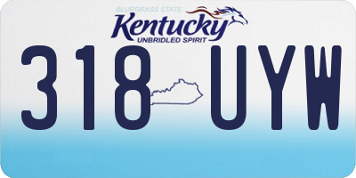 KY license plate 318UYW