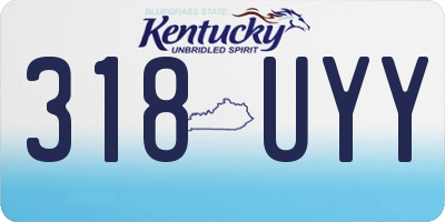 KY license plate 318UYY