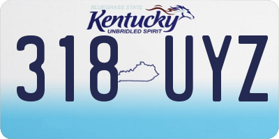 KY license plate 318UYZ