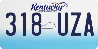 KY license plate 318UZA