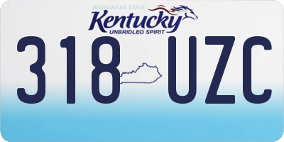 KY license plate 318UZC