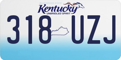 KY license plate 318UZJ