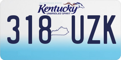 KY license plate 318UZK