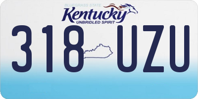 KY license plate 318UZU