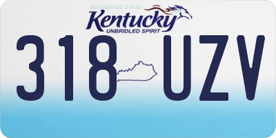 KY license plate 318UZV