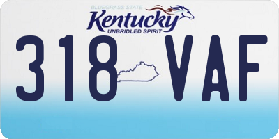 KY license plate 318VAF