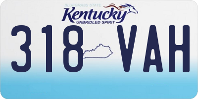 KY license plate 318VAH