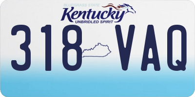 KY license plate 318VAQ