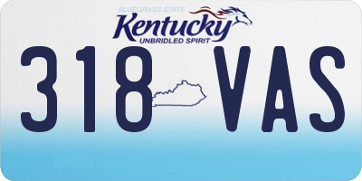 KY license plate 318VAS