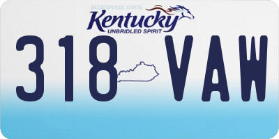 KY license plate 318VAW