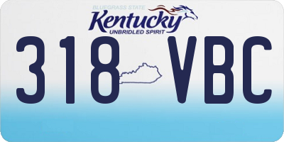 KY license plate 318VBC