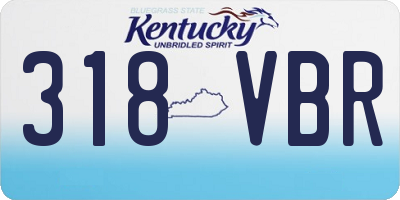 KY license plate 318VBR