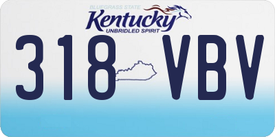 KY license plate 318VBV