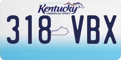 KY license plate 318VBX