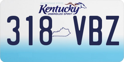 KY license plate 318VBZ