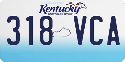 KY license plate 318VCA