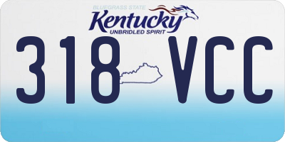 KY license plate 318VCC
