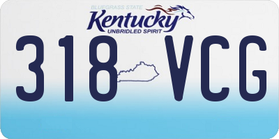 KY license plate 318VCG