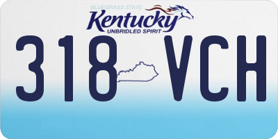KY license plate 318VCH