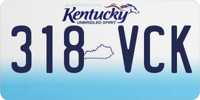 KY license plate 318VCK