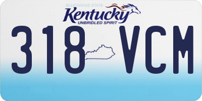 KY license plate 318VCM