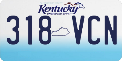 KY license plate 318VCN