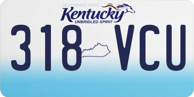 KY license plate 318VCU