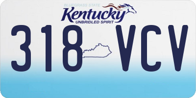 KY license plate 318VCV