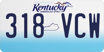 KY license plate 318VCW
