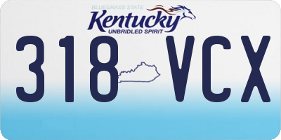 KY license plate 318VCX