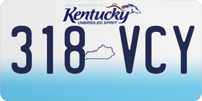 KY license plate 318VCY