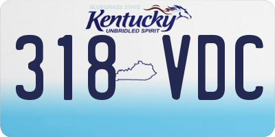 KY license plate 318VDC