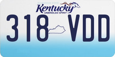 KY license plate 318VDD