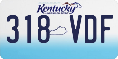 KY license plate 318VDF