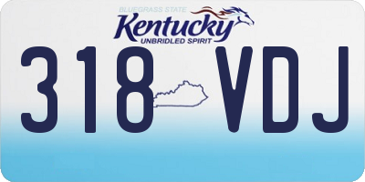 KY license plate 318VDJ
