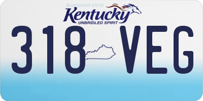 KY license plate 318VEG
