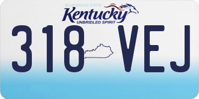 KY license plate 318VEJ