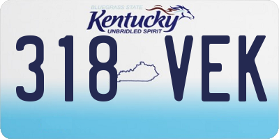 KY license plate 318VEK