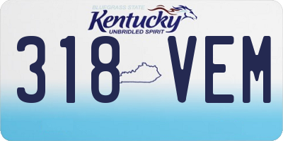 KY license plate 318VEM