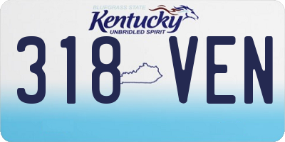 KY license plate 318VEN