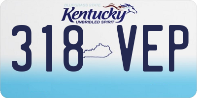 KY license plate 318VEP