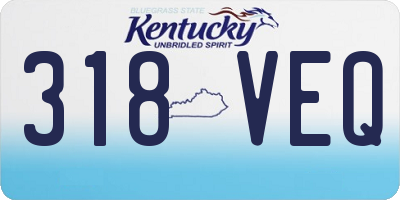 KY license plate 318VEQ